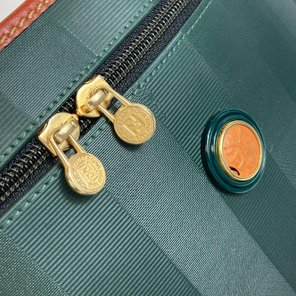 Green Leather Fendi Baguette