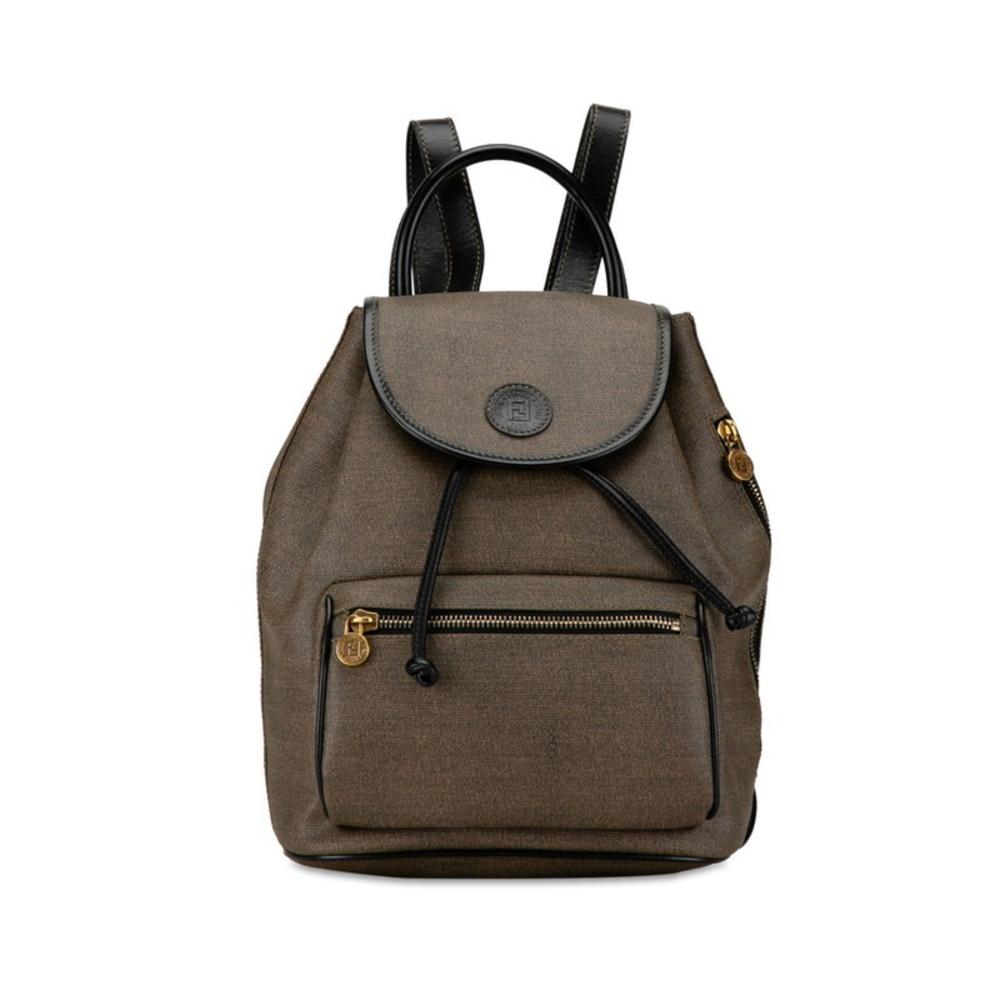Grey Canvas Fendi Backpack