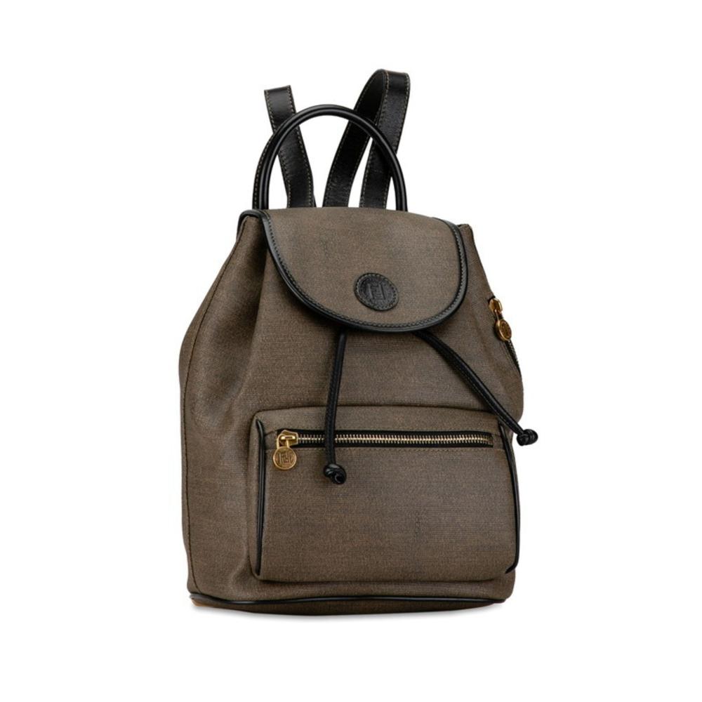 Grey Canvas Fendi Backpack