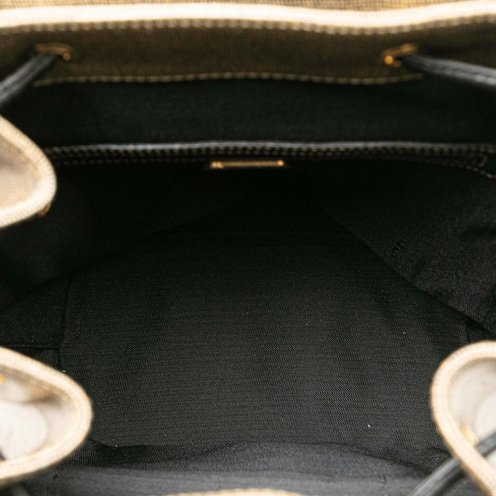 Grey Canvas Fendi Backpack