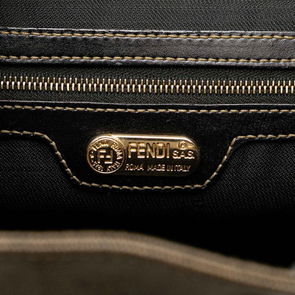 Grey Canvas Fendi Backpack