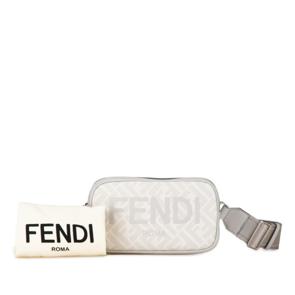 Grey Canvas Fendi Belt Bag