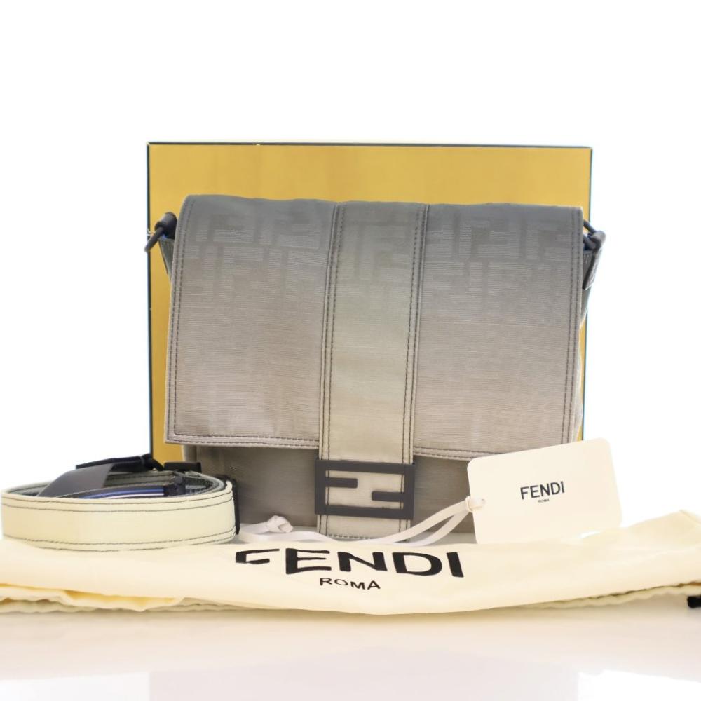 Grey Fabric Fendi Baguette