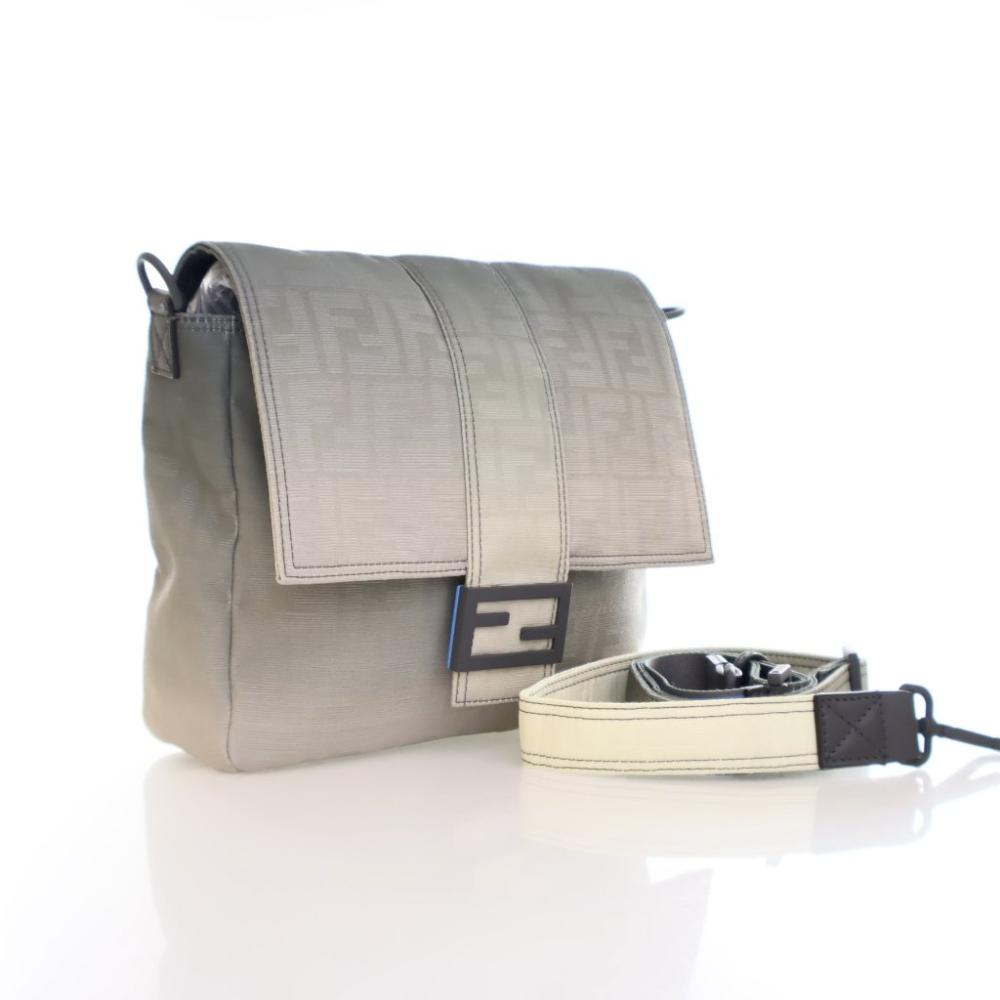 Grey Fabric Fendi Baguette