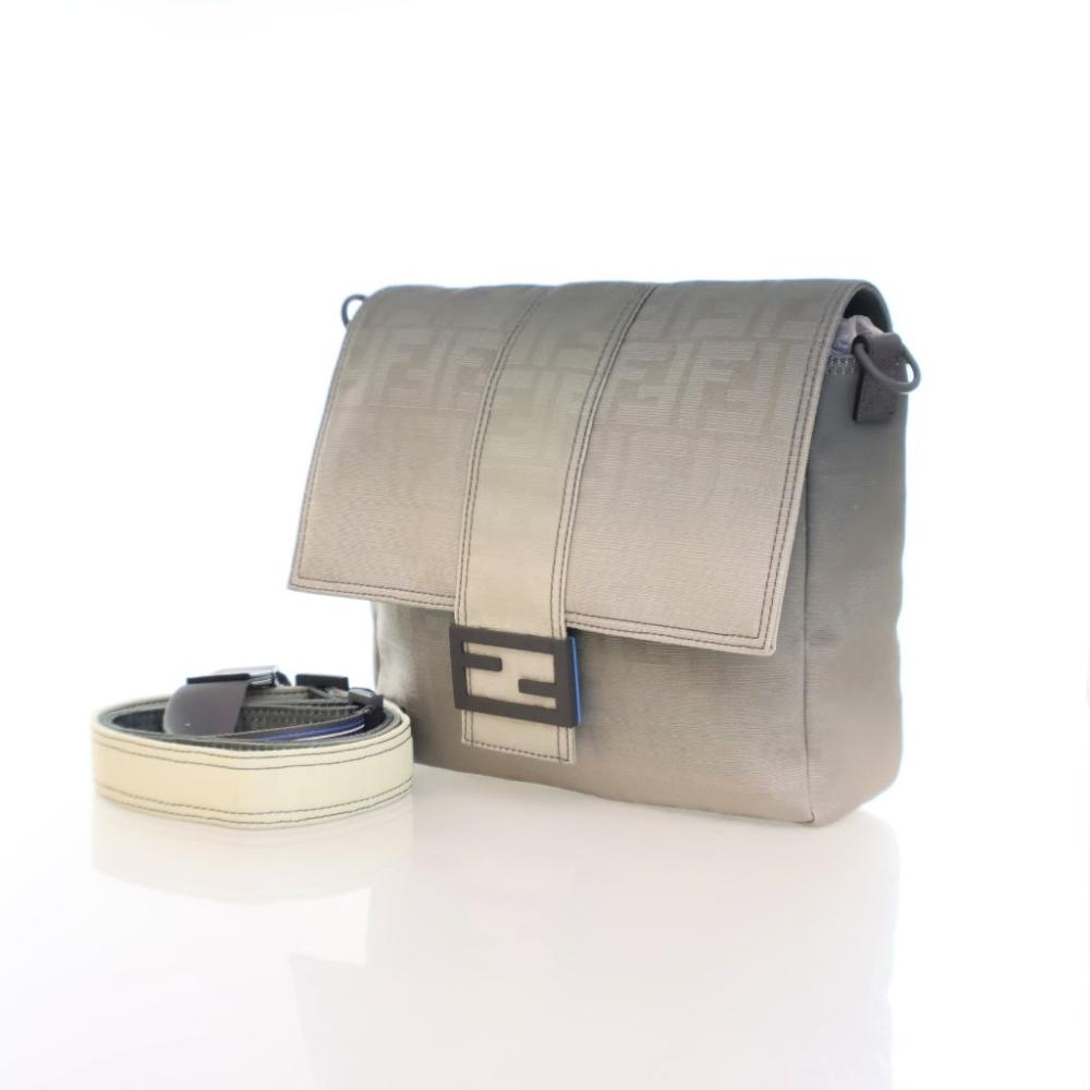 Grey Fabric Fendi Baguette
