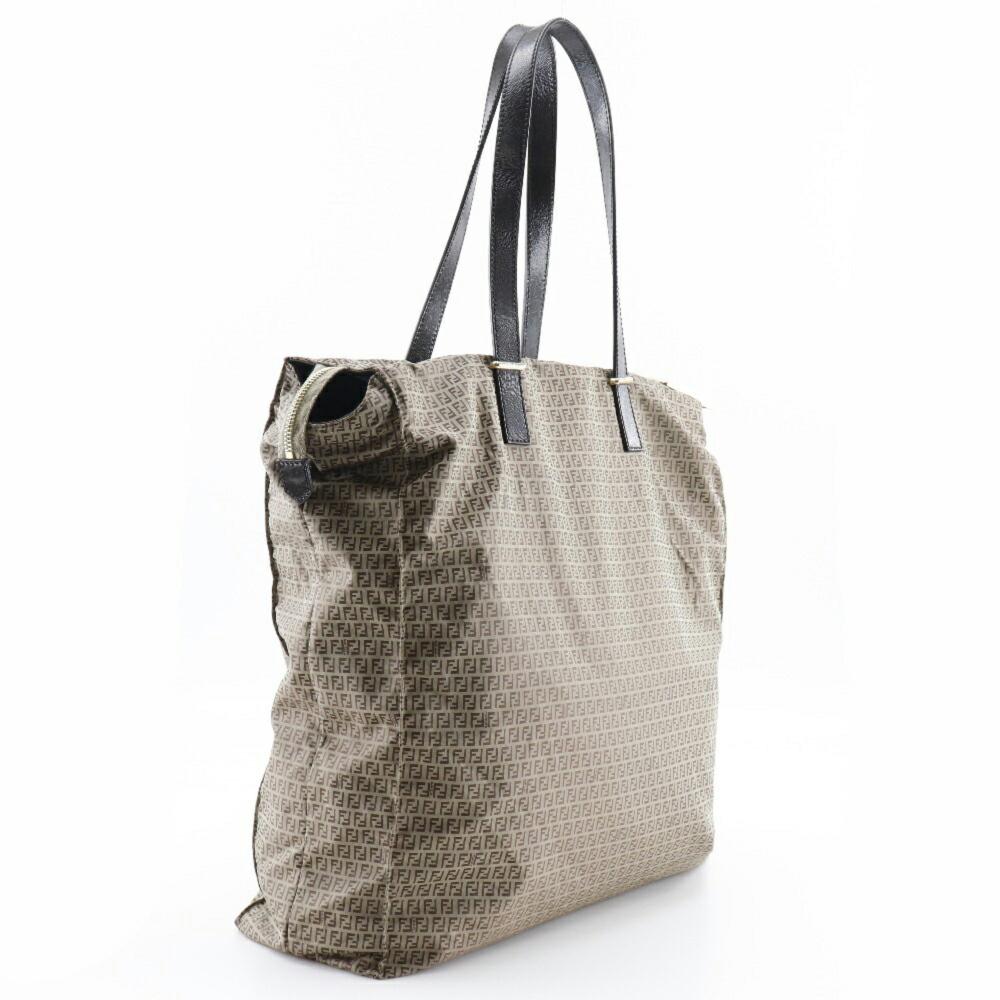 Grey Fabric Fendi Tote