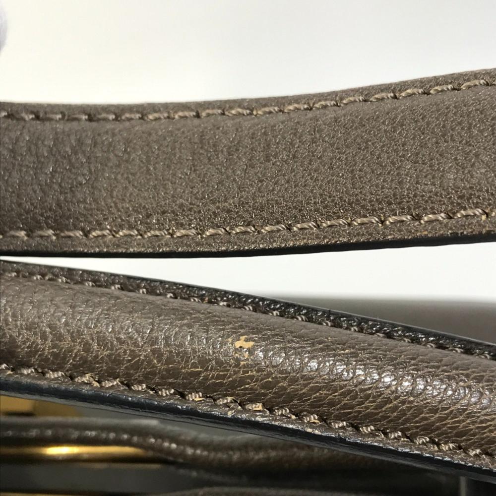 Grey Leather Fendi Baguette