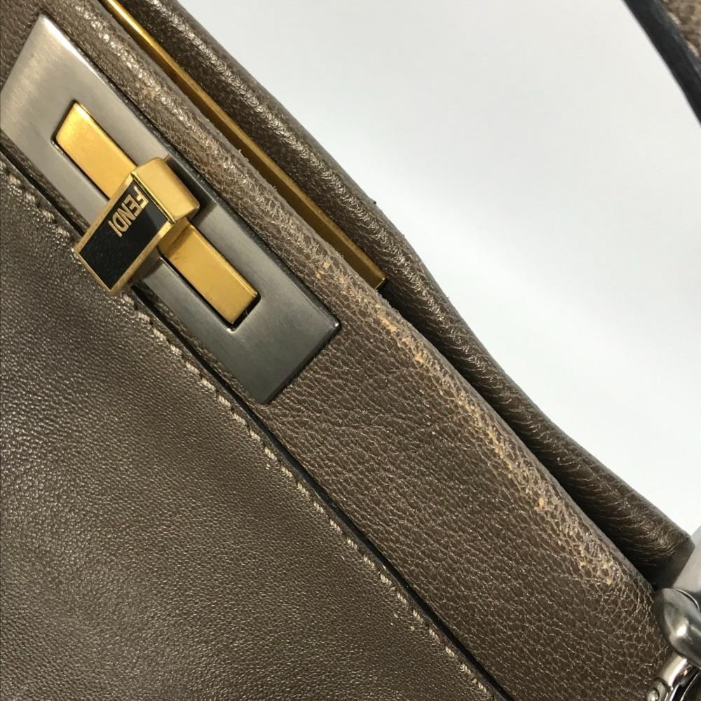 Grey Leather Fendi Baguette