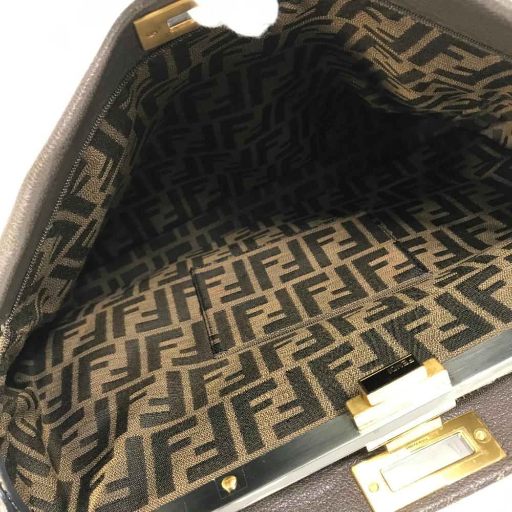 Grey Leather Fendi Baguette