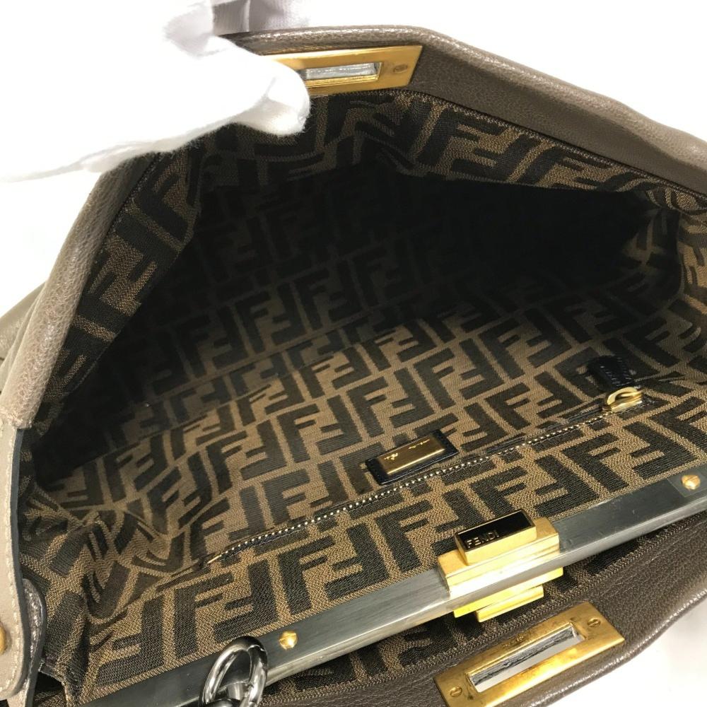 Grey Leather Fendi Baguette