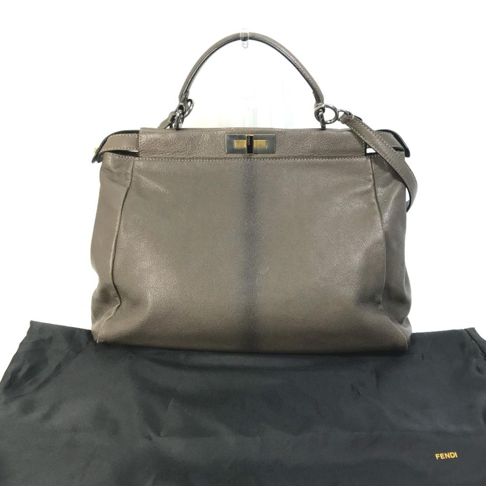 Grey Leather Fendi Baguette