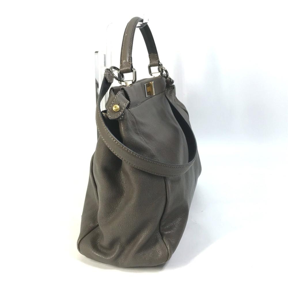 Grey Leather Fendi Baguette