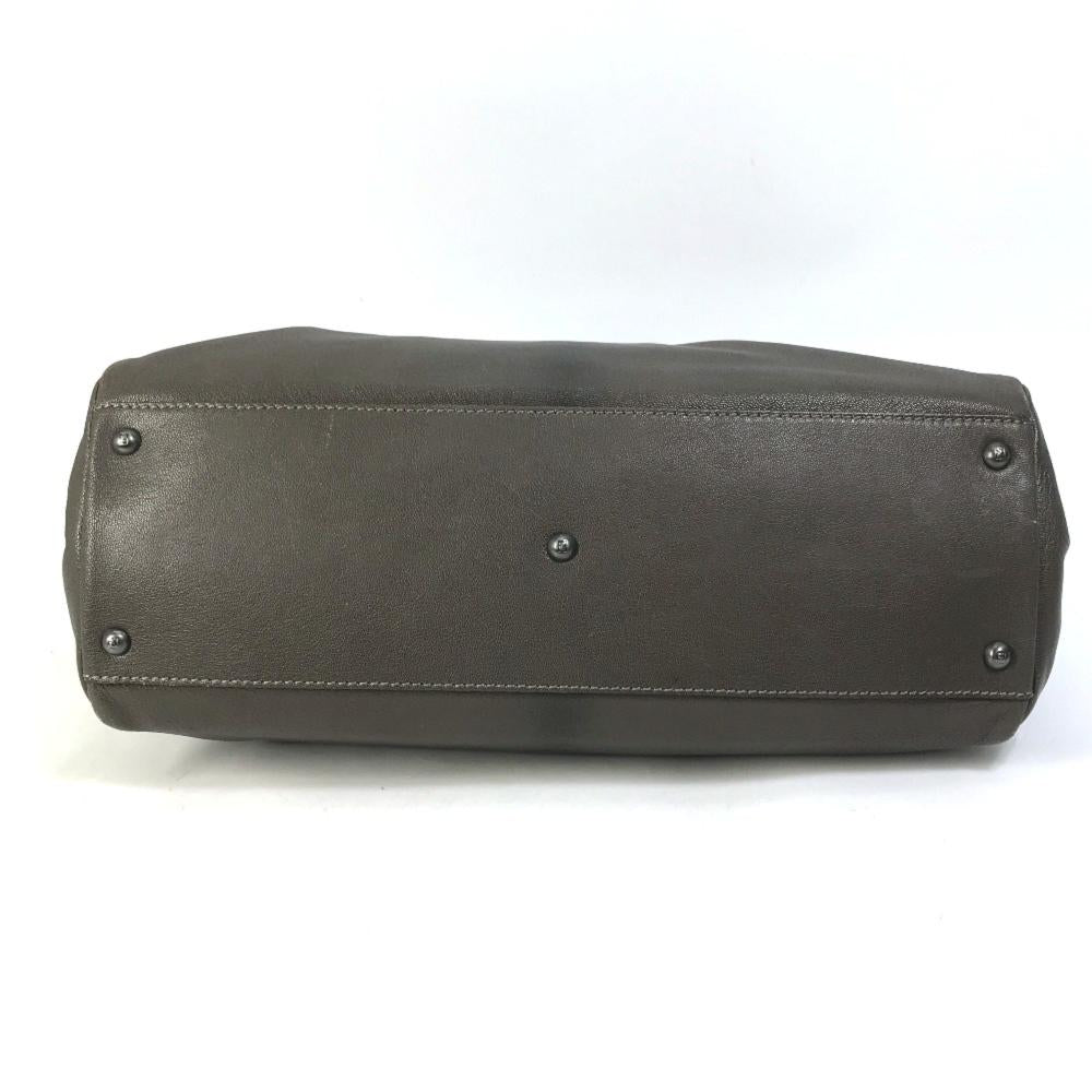 Grey Leather Fendi Baguette