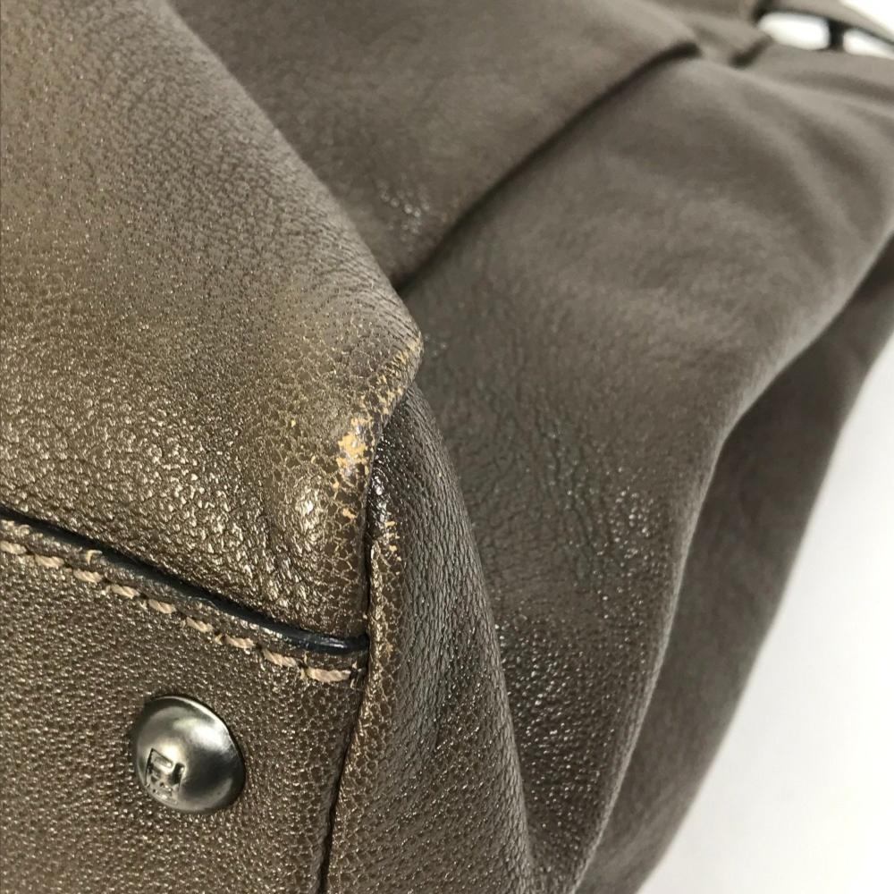 Grey Leather Fendi Baguette