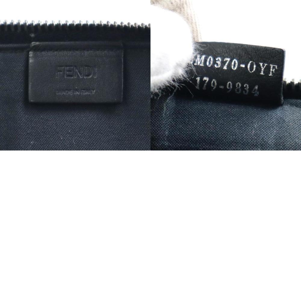 Grey Leather Fendi Clutch