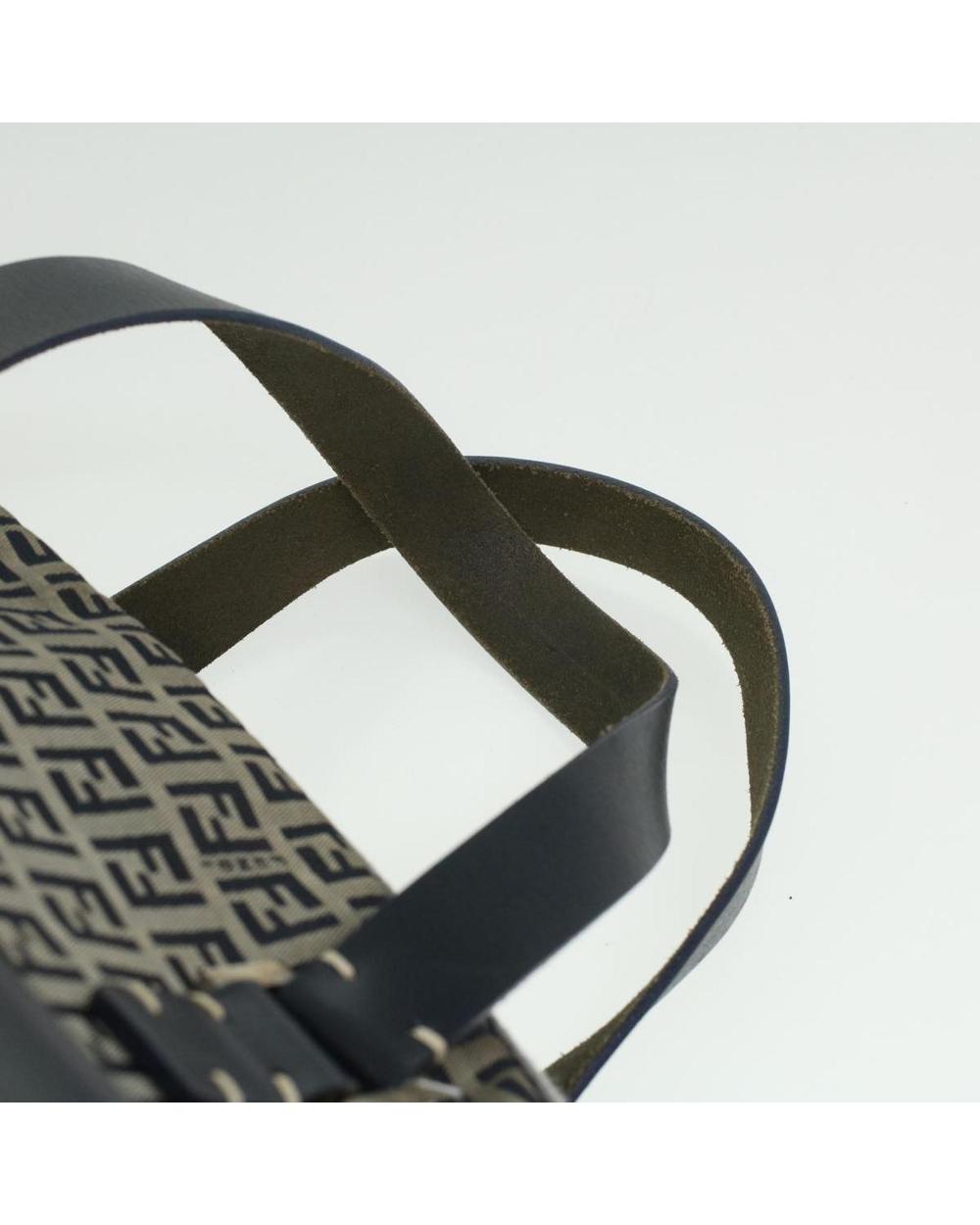 Navy Canvas Fendi Handbag