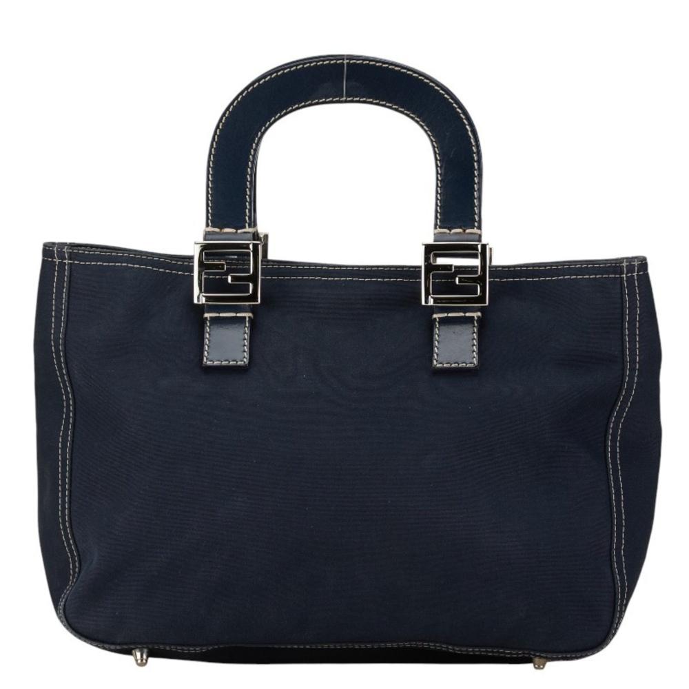 Navy Canvas Fendi Handbag