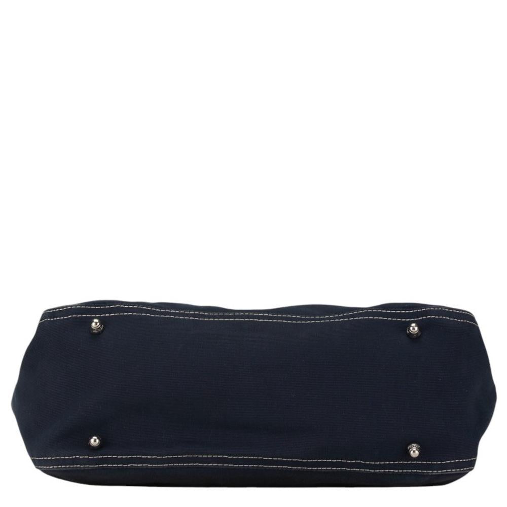 Navy Canvas Fendi Handbag