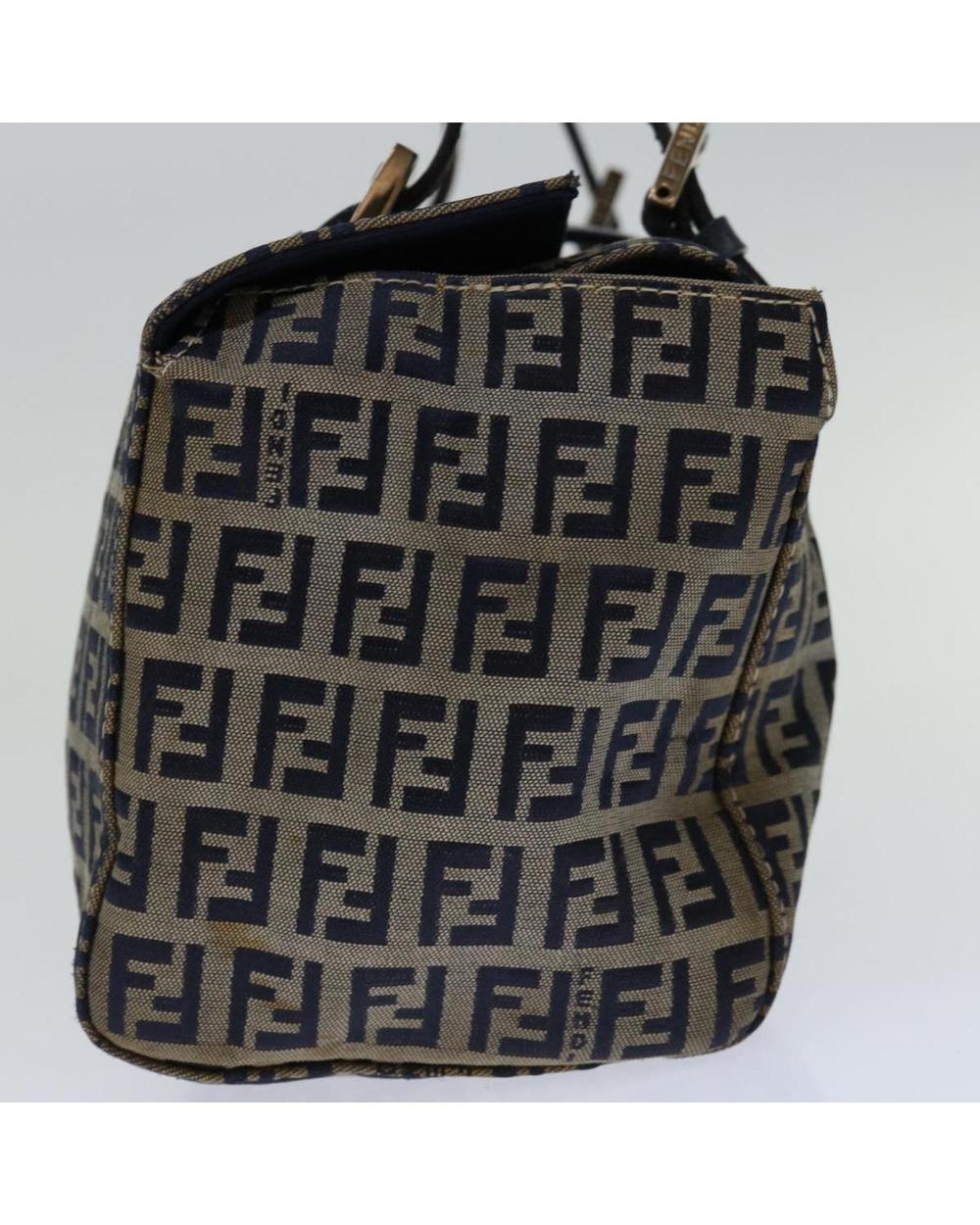 Navy Canvas Fendi Handbag