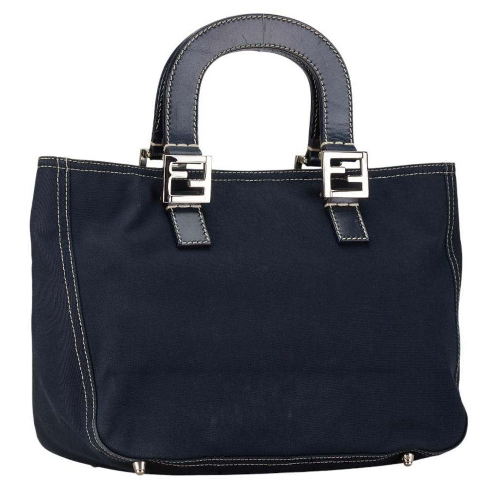 Navy Canvas Fendi Handbag