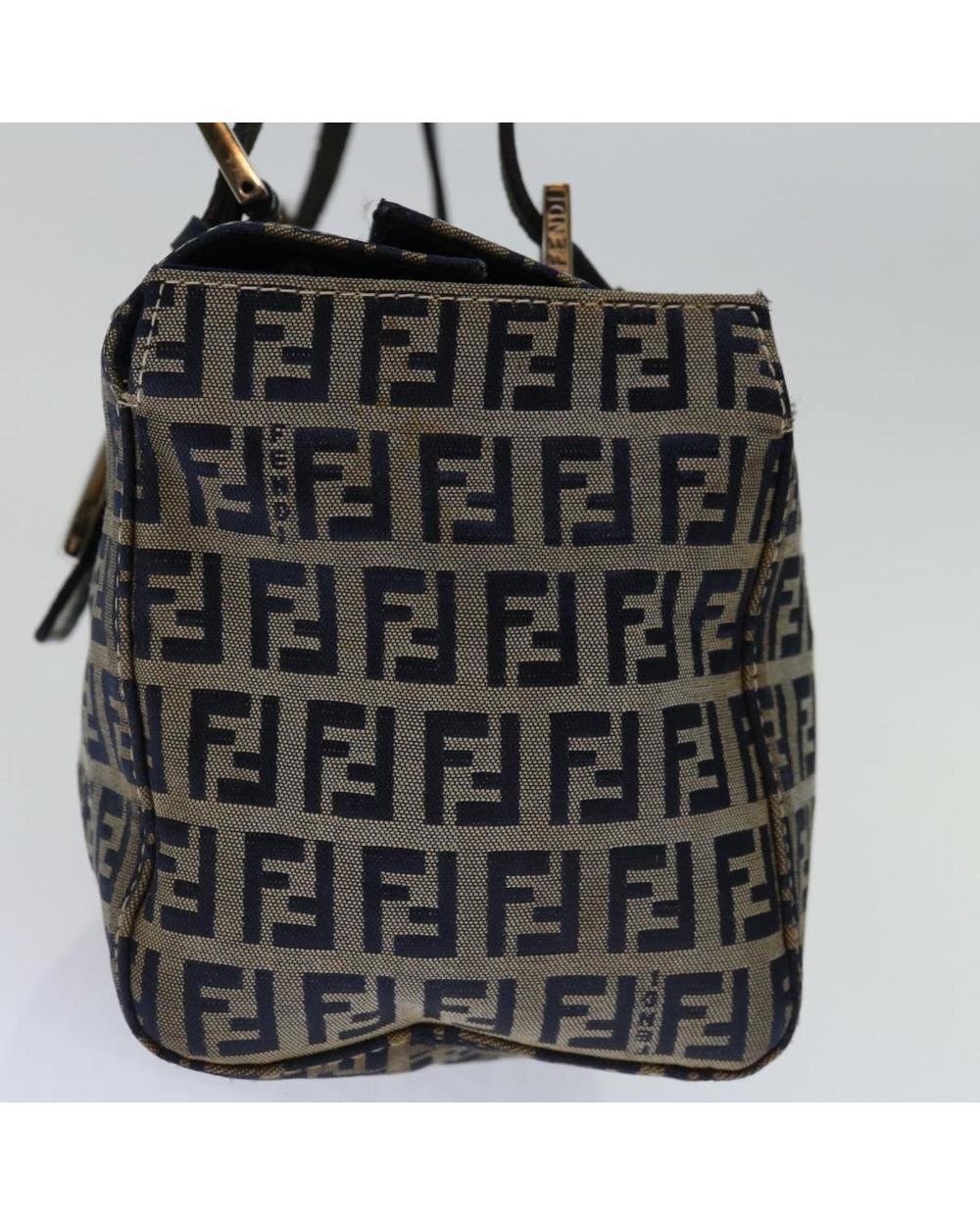 Navy Canvas Fendi Handbag