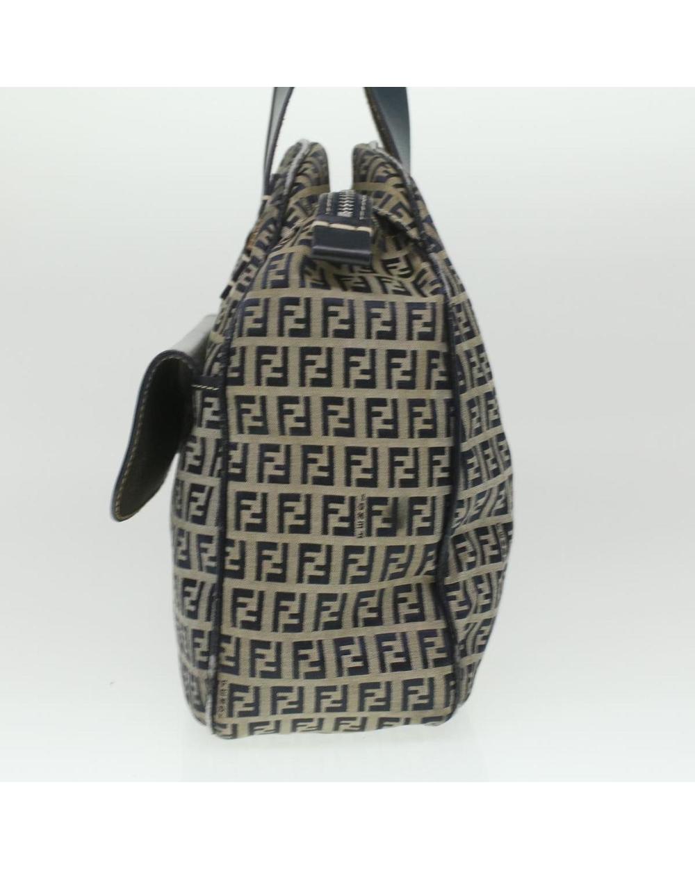 Navy Canvas Fendi Handbag