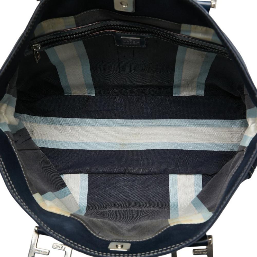 Navy Canvas Fendi Handbag