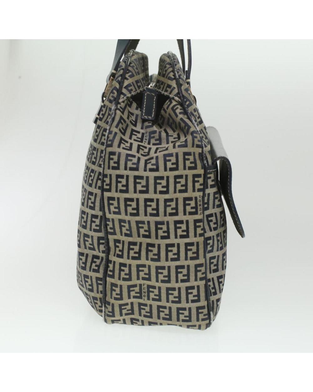 Navy Canvas Fendi Handbag