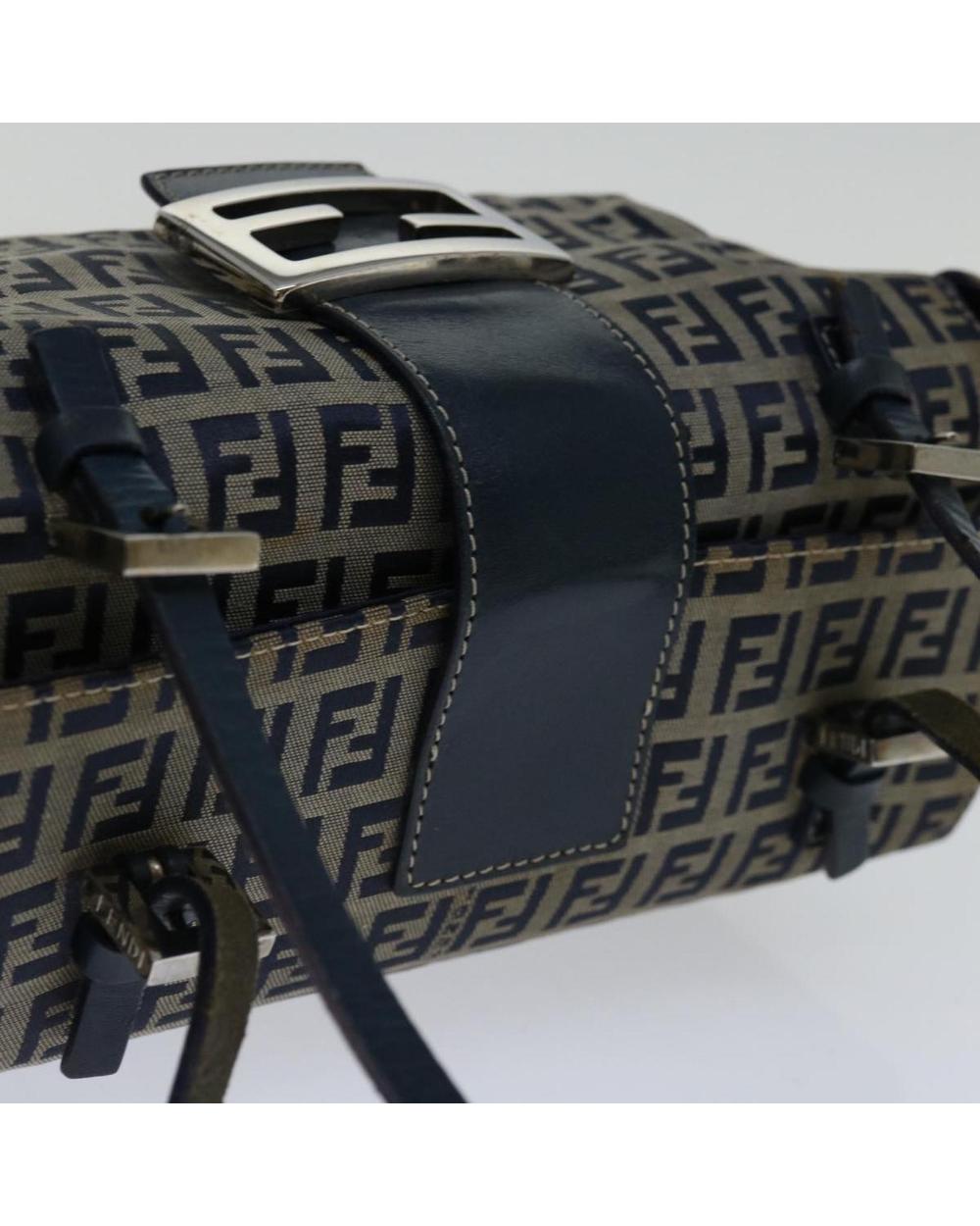 Navy Canvas Fendi Handbag
