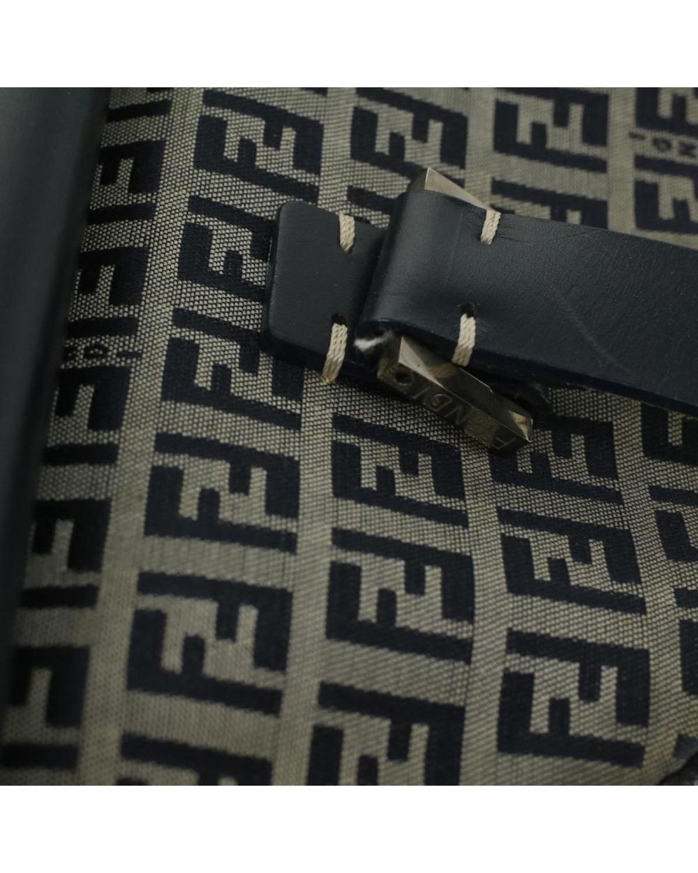Navy Canvas Fendi Handbag