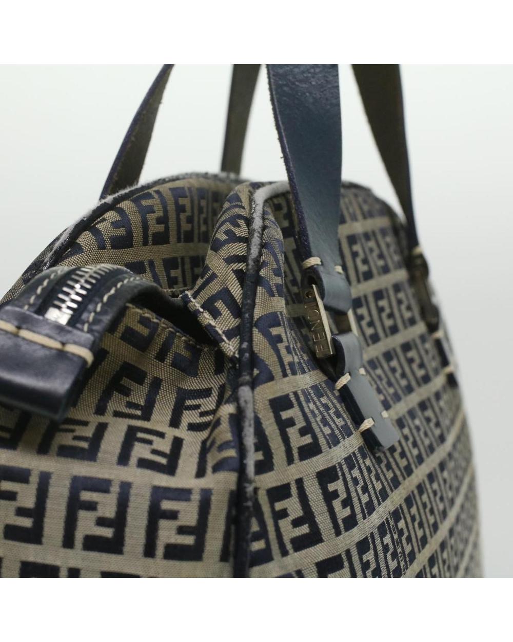 Navy Canvas Fendi Handbag