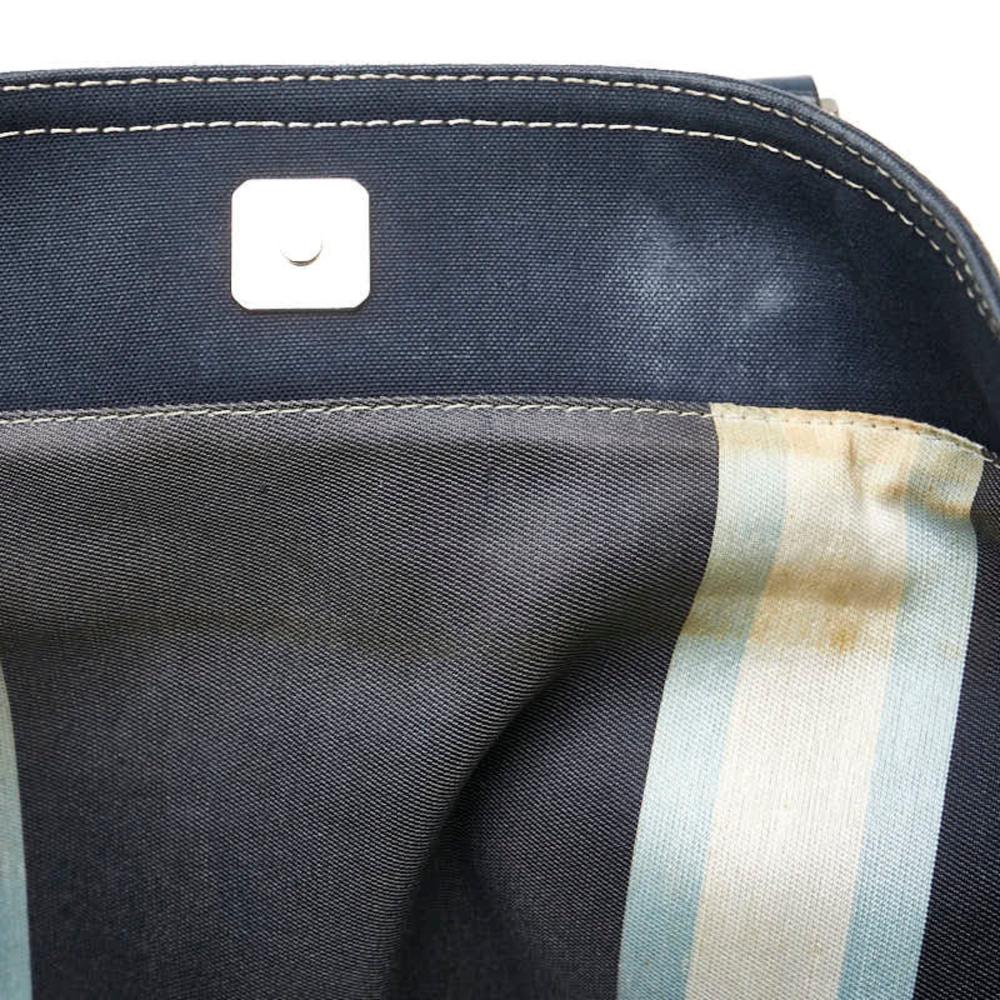 Navy Canvas Fendi Handbag