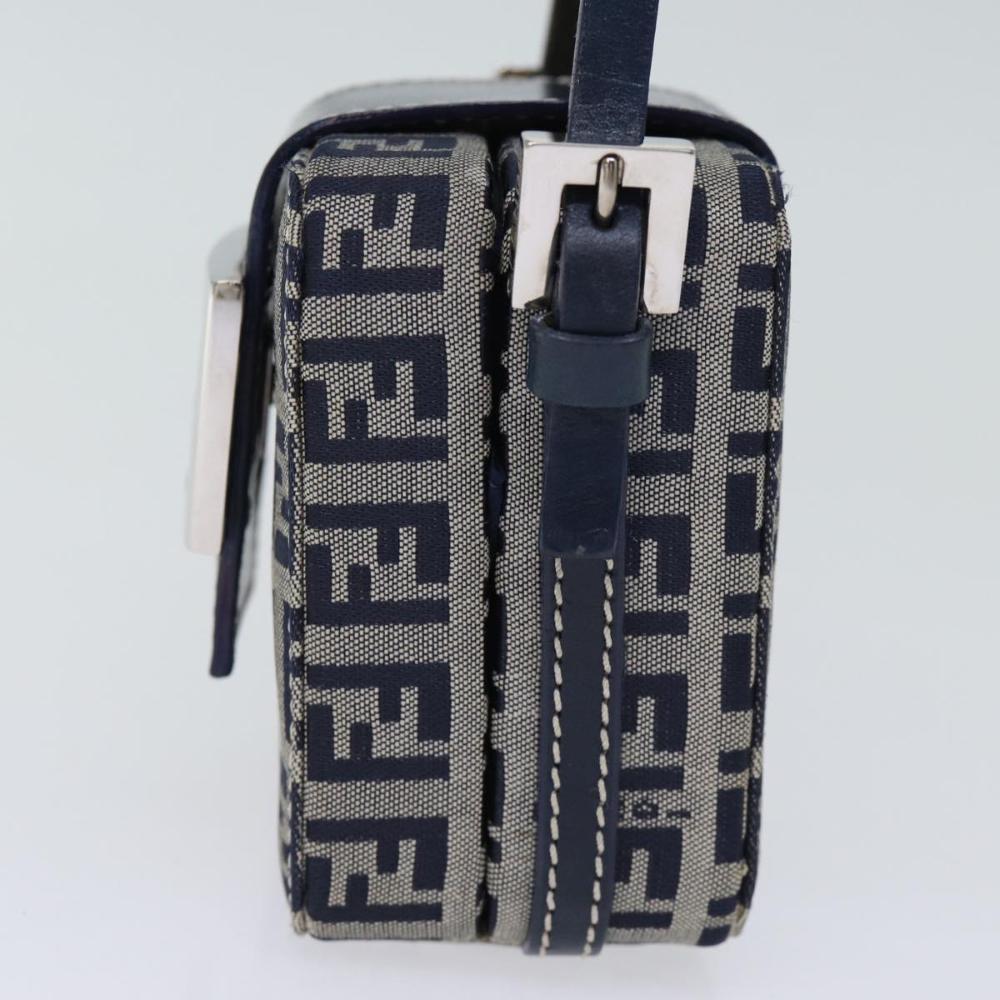 Navy Canvas Fendi Shoulder Bag