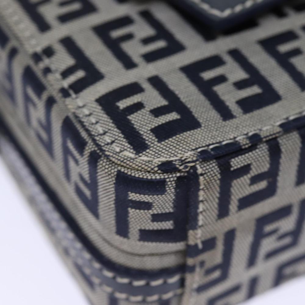 Navy Canvas Fendi Shoulder Bag