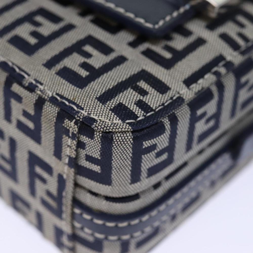 Navy Canvas Fendi Shoulder Bag