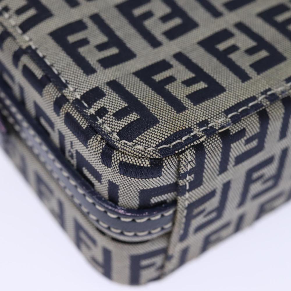 Navy Canvas Fendi Shoulder Bag