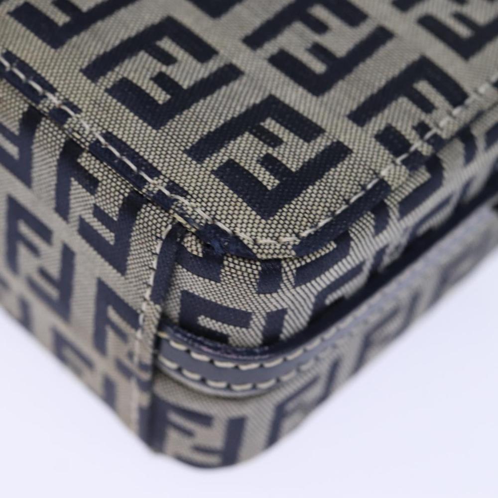 Navy Canvas Fendi Shoulder Bag