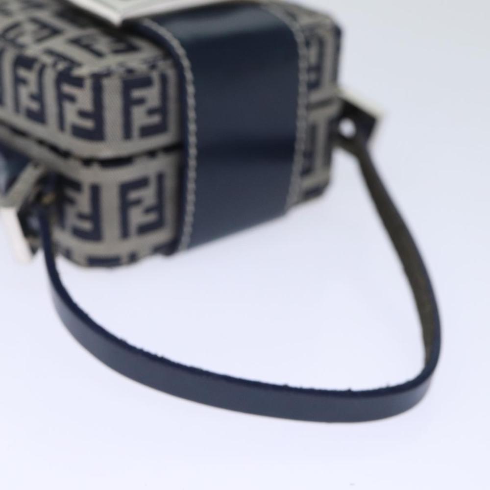 Navy Canvas Fendi Shoulder Bag