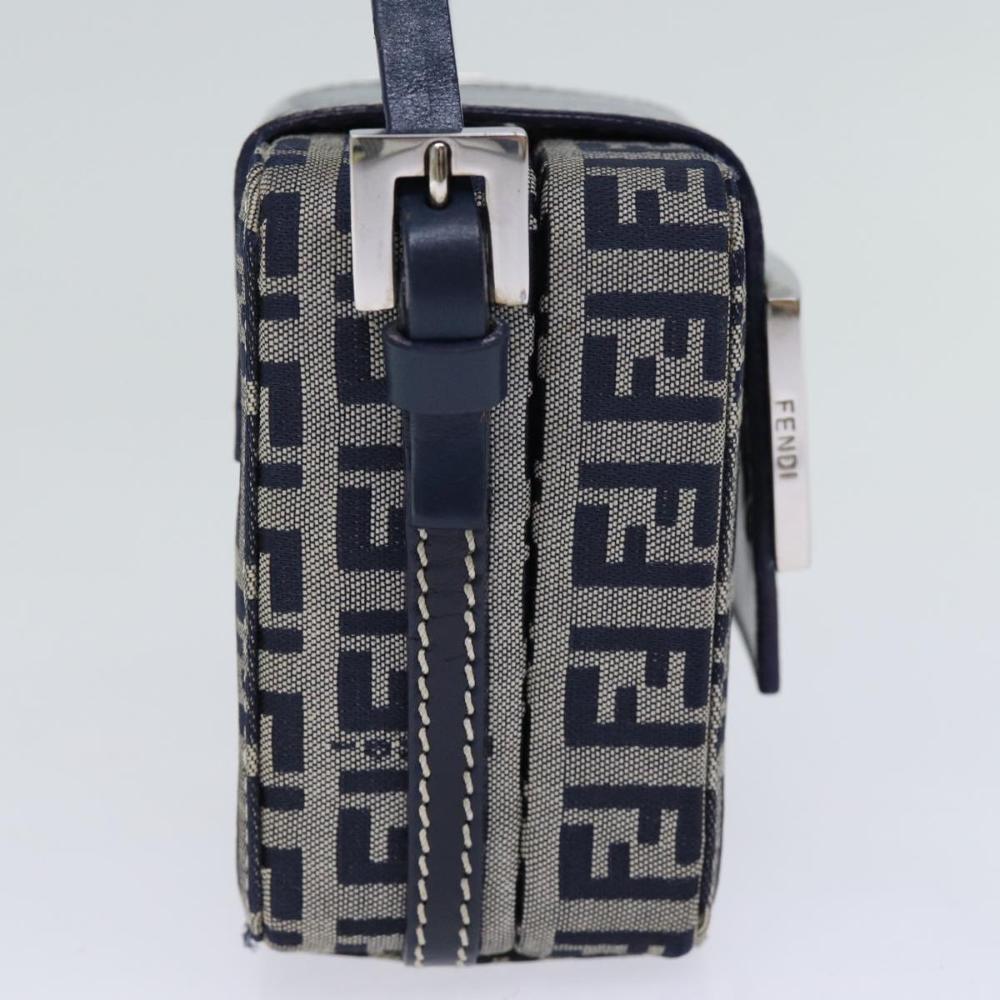 Navy Canvas Fendi Shoulder Bag