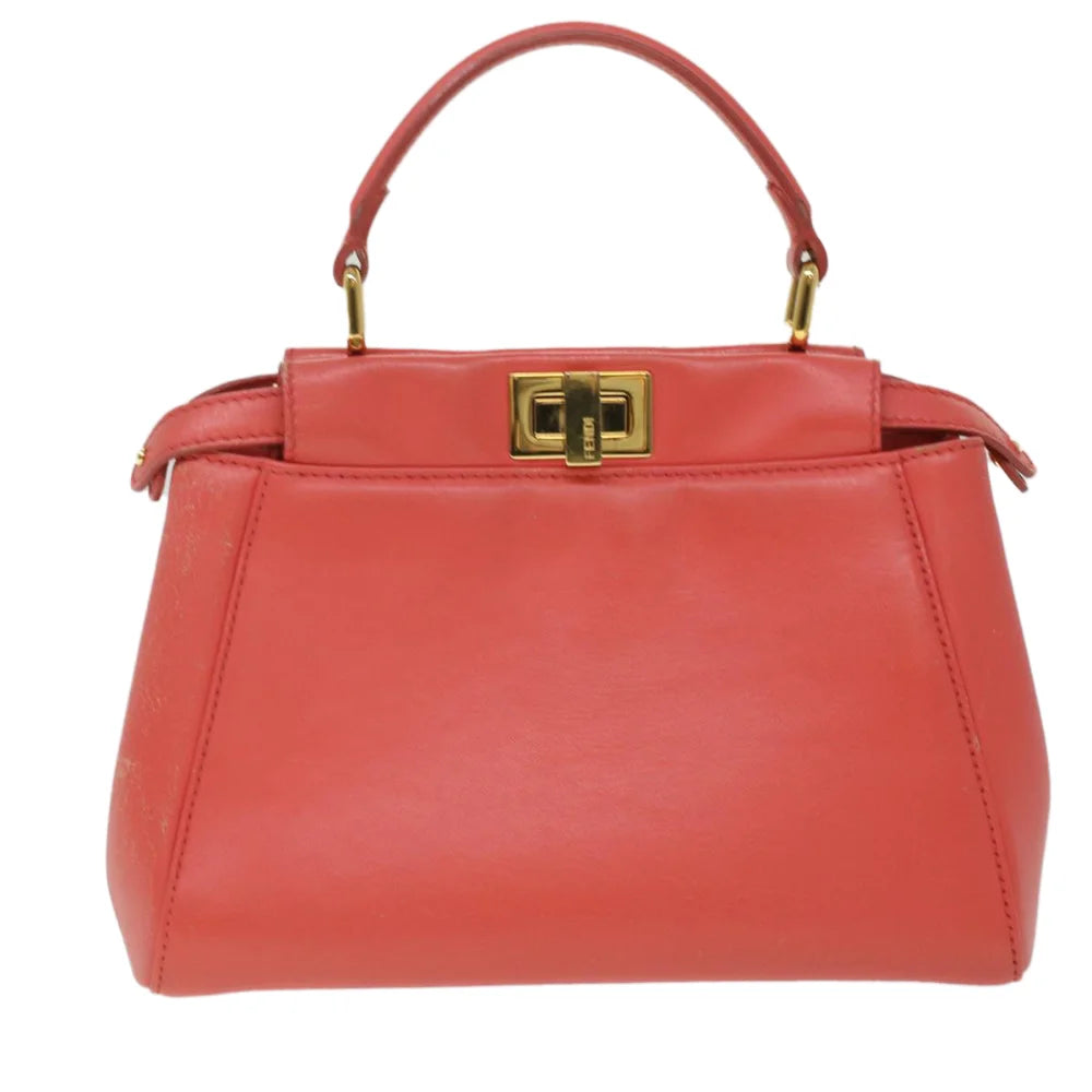 Orange Leather Fendi Handbag