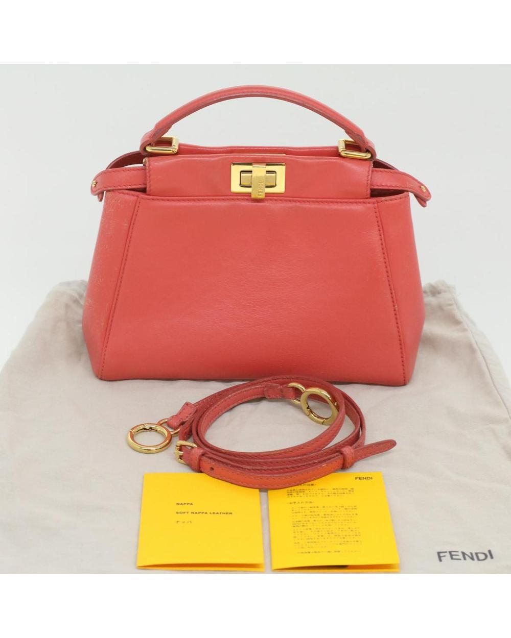Orange Leather Fendi Handbag