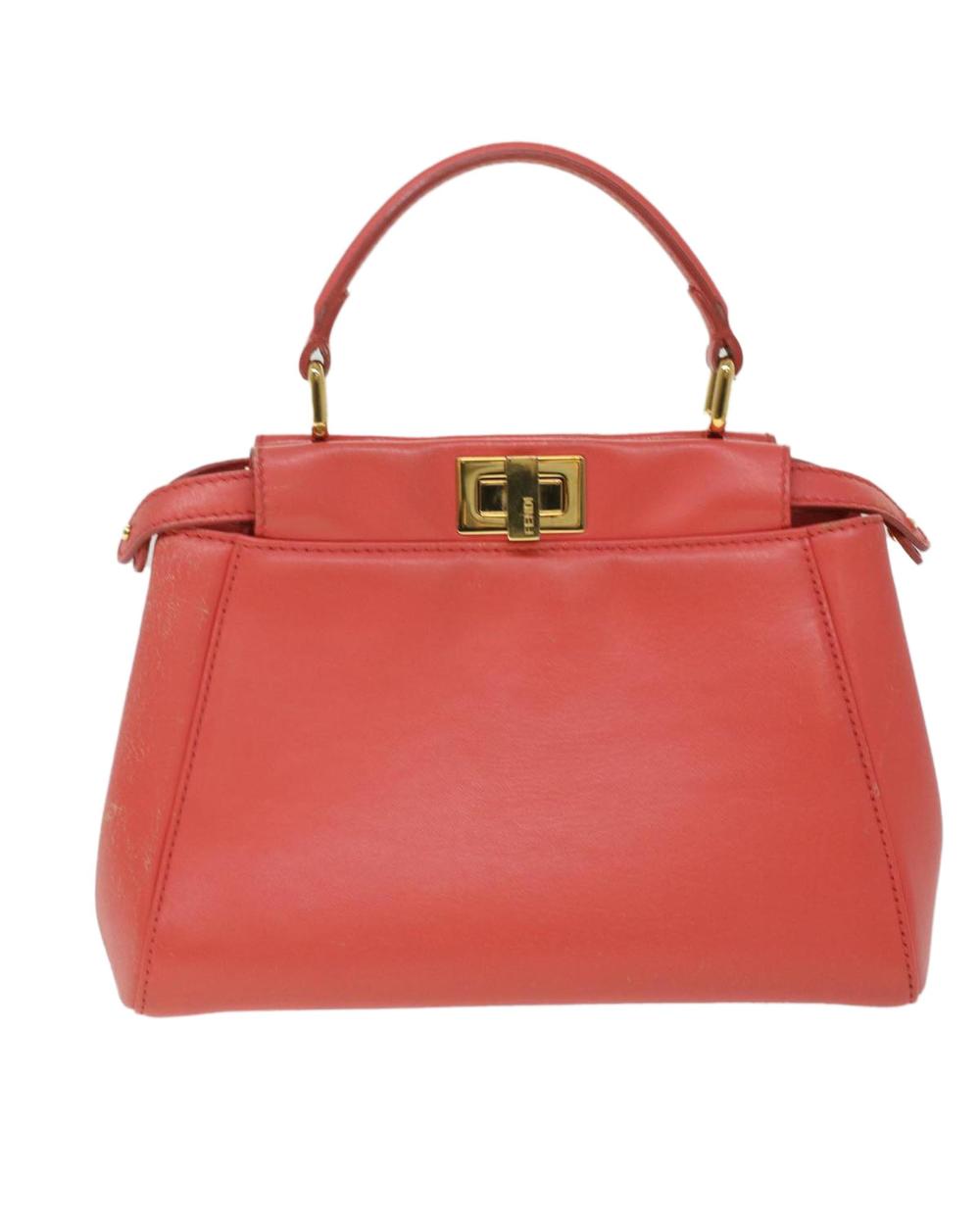 Orange Leather Fendi Handbag