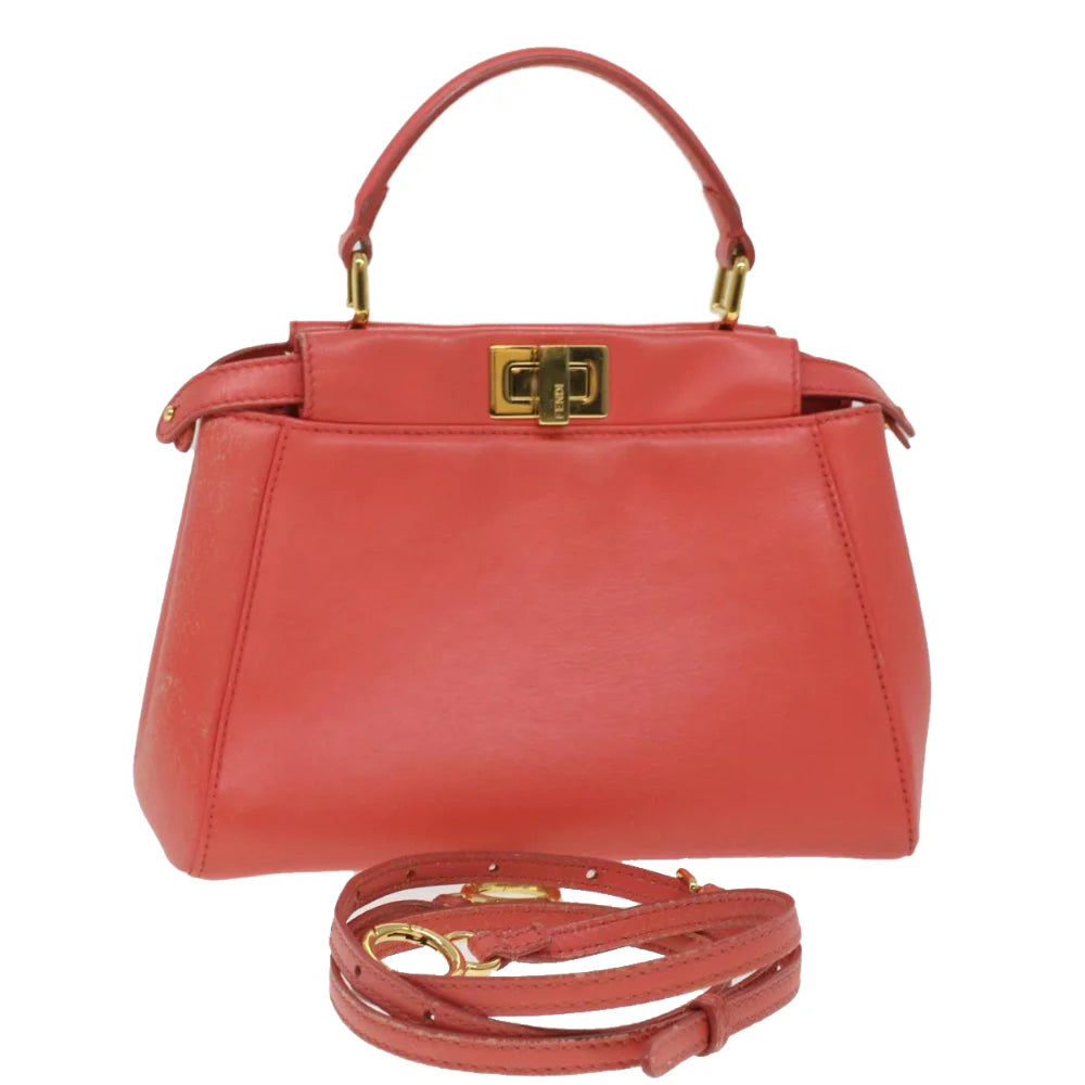 Orange Leather Fendi Handbag