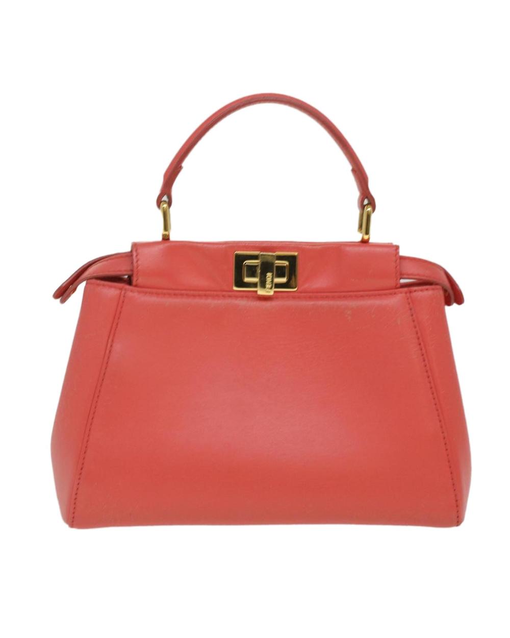 Orange Leather Fendi Handbag