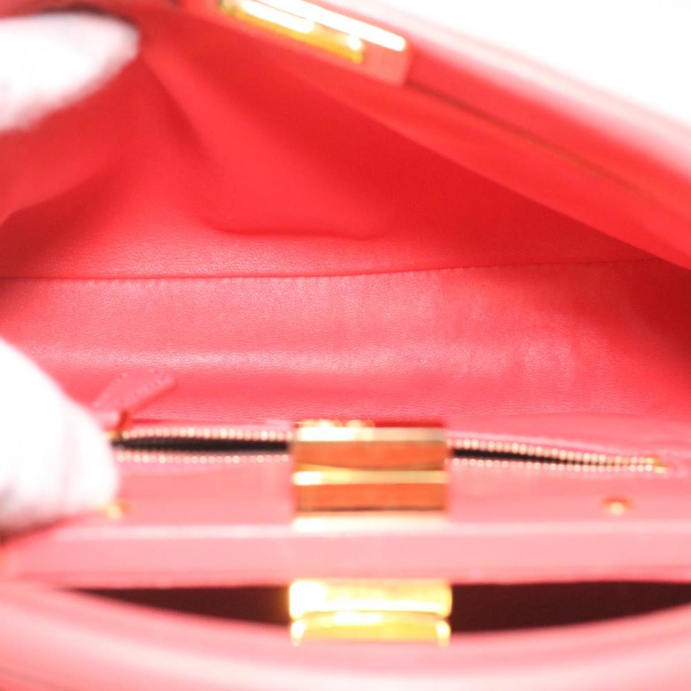 Orange Leather Fendi Peekaboo