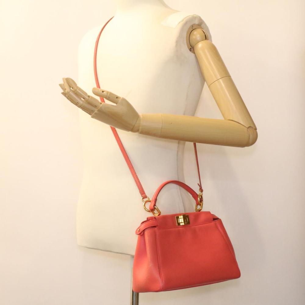 Orange Leather Fendi Peekaboo