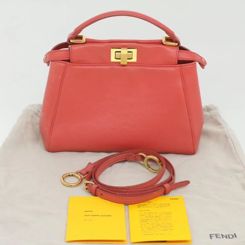 Orange Leather Fendi Handbag