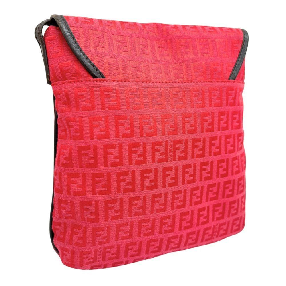 Pink Canvas Fendi Shoulder Bag