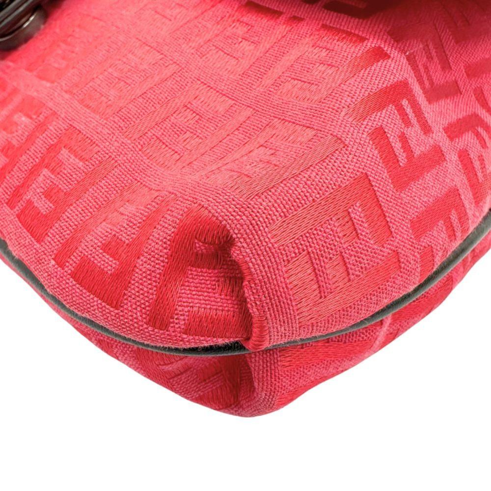 Pink Canvas Fendi Shoulder Bag