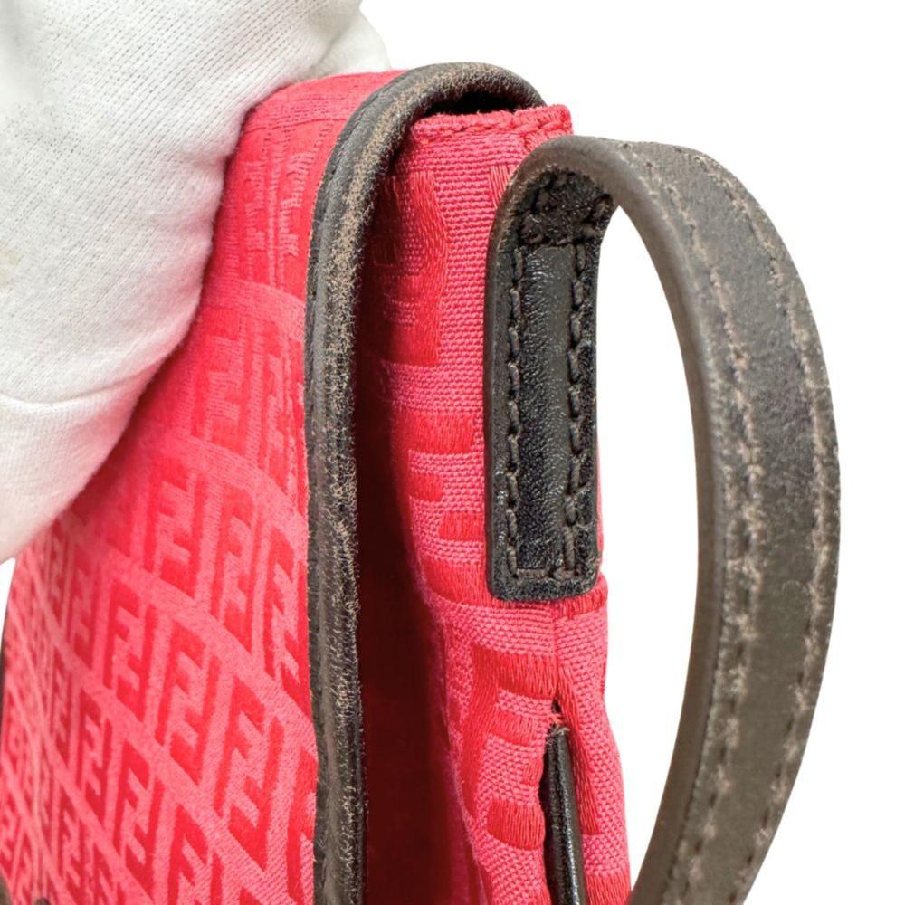 Pink Canvas Fendi Shoulder Bag